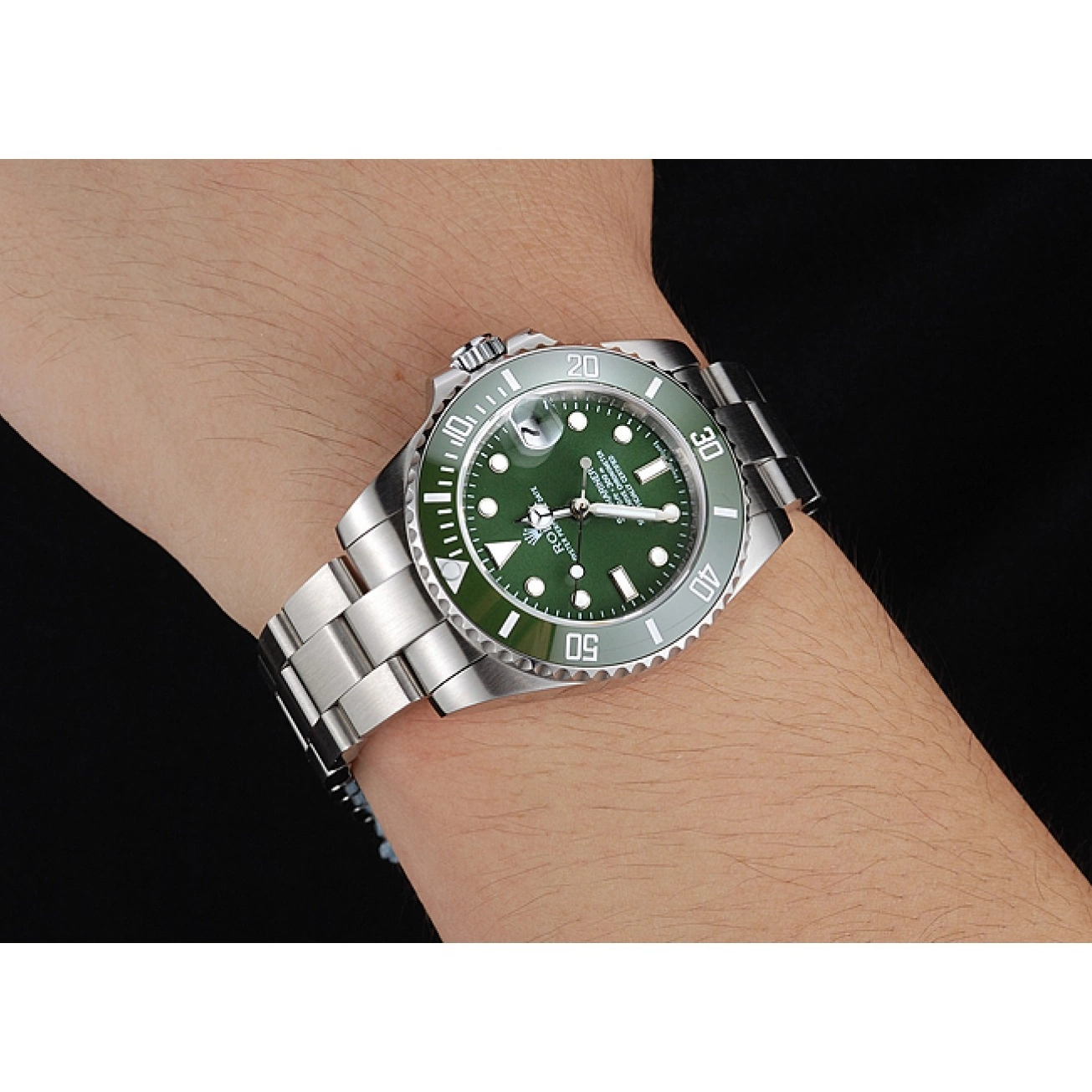 Aaa replica Rolex Stainless Submariner Dial Bracelet Steel 1454151 Green 0620